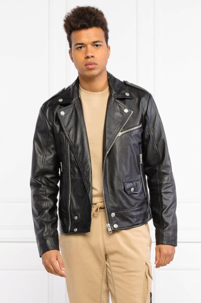 Leather jacket | Regular Fit CALVIN KLEIN JEANS | Black /en