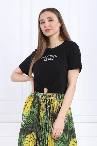 T-shirt SS RN PIERCING | Cropped Fit GUESS black