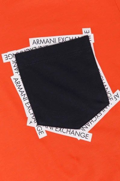 T-shirt | Regular Fit | pima Armani Exchange pomarańczowy