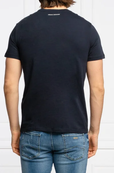 футболка | slim fit Armani Exchange темно-синій
