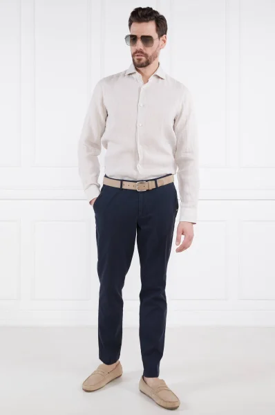 Linen shirt | Regular Fit Oscar Jacobson beige