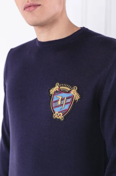Sweater | Regular Fit | with addition of wool Trussardi navy blue