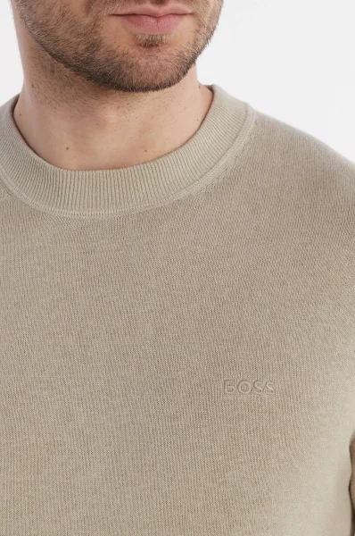 Sweater Kruccio | Regular Fit | with addition of linen BOSS ORANGE 	pistachio	
