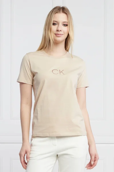 футболка shine | regular fit Calvin Klein бежевий
