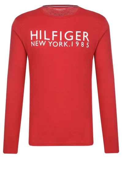 Piżama Set Ls logo Tommy Hilfiger czerwony