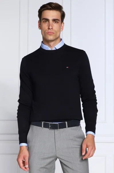 Sweater Core | Regular Fit | with addition of silk Tommy Hilfiger navy blue