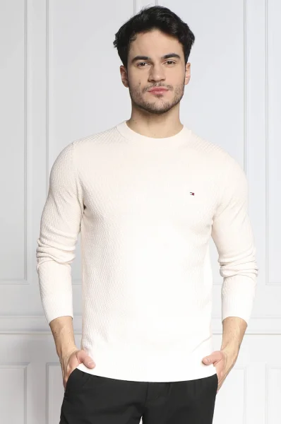 Sweater CROSS STRUCTURE | Regular Fit Tommy Hilfiger 	off white	