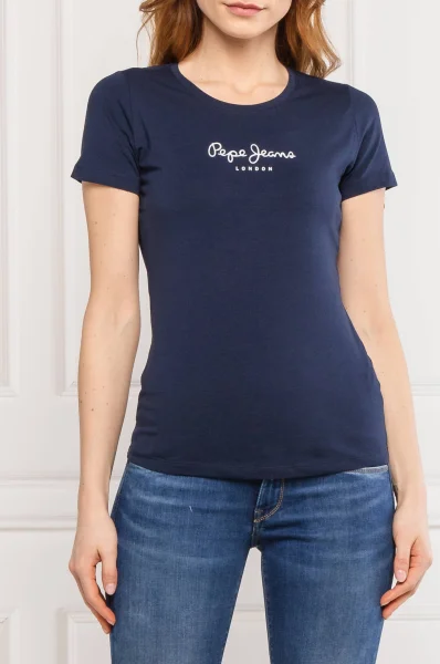 T-shirt New Virginia | Slim Fit Pepe Jeans London granatowy