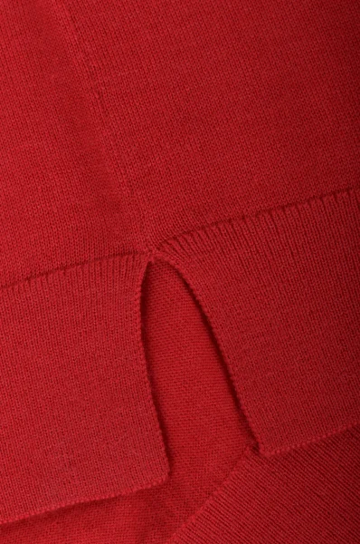 Wełniany sweter Sedella HUGO czerwony