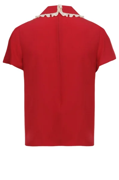 Jedwabna bluzka Red Valentino czerwony