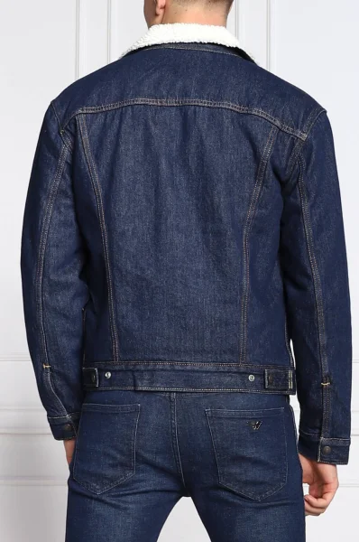 Ocieplana kurtka jeansowa TYPE 3 SHERPA | Regular Fit Levi's granatowy