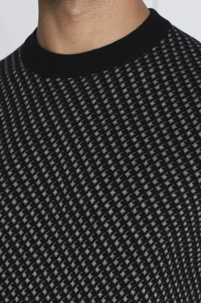 бавовняний светр lacrimo | regular fit BOSS BLACK чорний