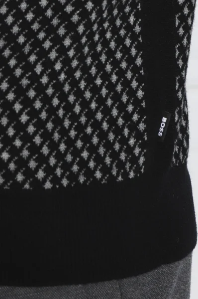 Wełniany sweter Lacrimo | Regular Fit BOSS BLACK czarny