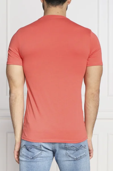 T-shirt ORIGINAL LOGO | Slim Fit GUESS koralowy