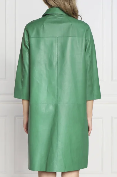 Leather dress RIANI green