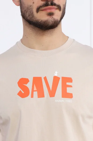 футболка batu | regular fit Save The Duck бежевий