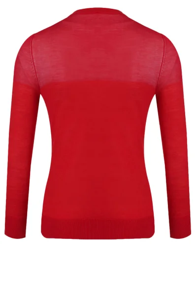 Wełniany sweter | Regular Fit Emporio Armani czerwony