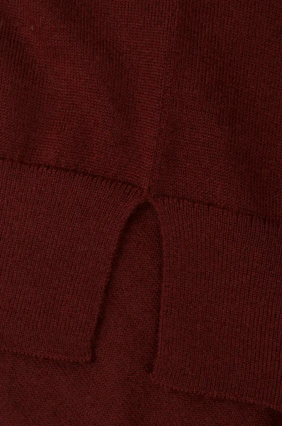Wełniany sweter Sedella HUGO bordowy