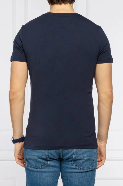 T-shirt CORE | Slim Fit | stretch Tommy Hilfiger granatowy