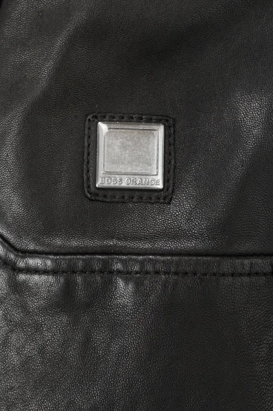 Joffyn Leather Jacket BOSS ORANGE black