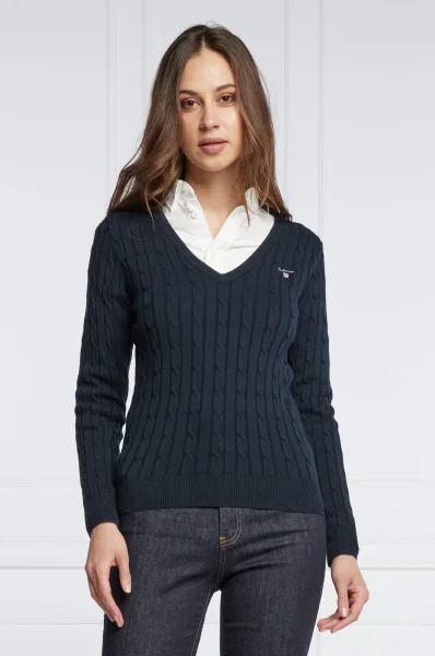 светр | slim fit Gant темно-синій