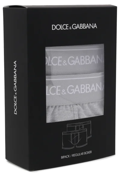 Bokserki 2-pack Dolce & Gabbana popielaty