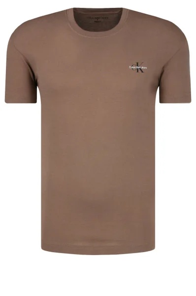 T-shirt 2-pack | Regular Fit CALVIN KLEIN JEANS brązowy