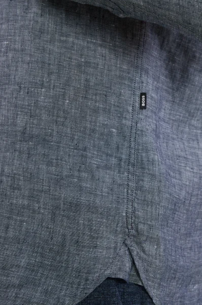Лляна сорочка Liam | Regular Fit BOSS BLACK графітовий