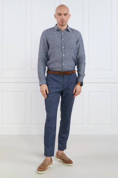Linen shirt Liam | Regular Fit BOSS BLACK charcoal