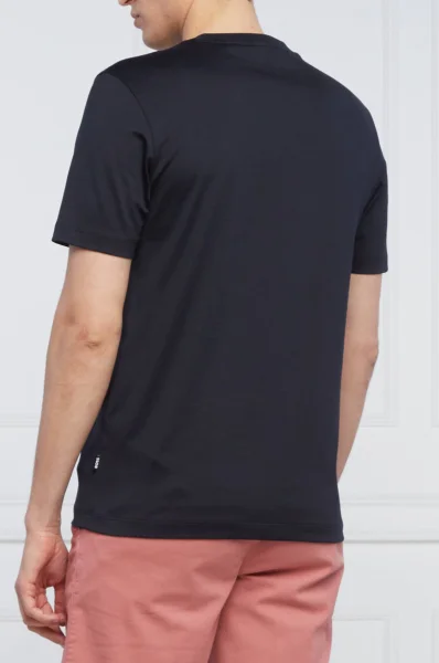 T-shirt Tiburt 287 | Regular Fit | mercerised BOSS BLACK granatowy