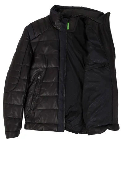 Jonkins2 Leather Jacket BOSS GREEN black