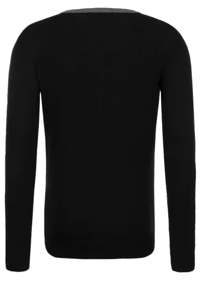 Wełniany sweter Lagerfeld czarny