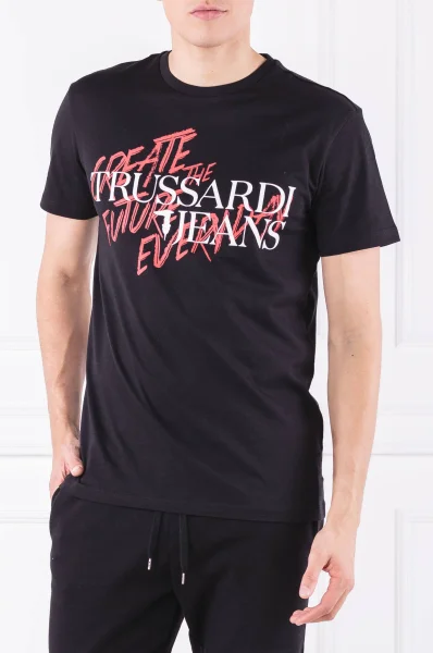 T-shirt | Regular Fit Trussardi czarny