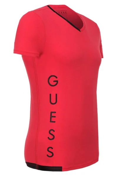 Black Line T-shirt GUESS red