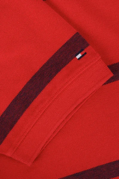 Polo Bar Stripe | Regular Fit | pique Tommy Hilfiger czerwony