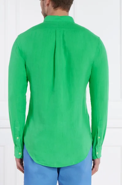 Lniana koszula | Slim Fit POLO RALPH LAUREN zielony