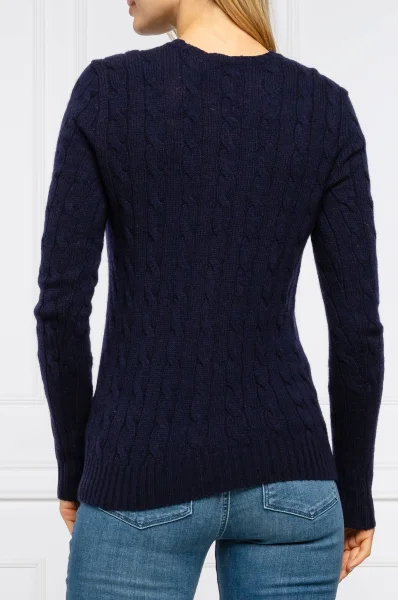 бавовняний светр | regular fit POLO RALPH LAUREN темно-синій