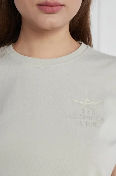 T-shirt | Regular Fit Aeronautica Militare beżowy