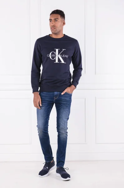 Sweatshirt CORE MONOGRAM LOGO | Regular Fit CALVIN KLEIN JEANS | Navy blue