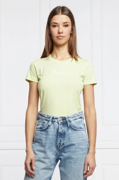 T-shirt new Virginia | Slim Fit Pepe Jeans London lime green