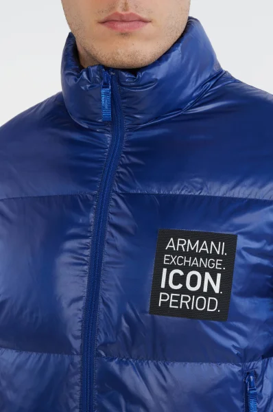 Puchowa kurtka | Regular Fit Armani Exchange niebieski