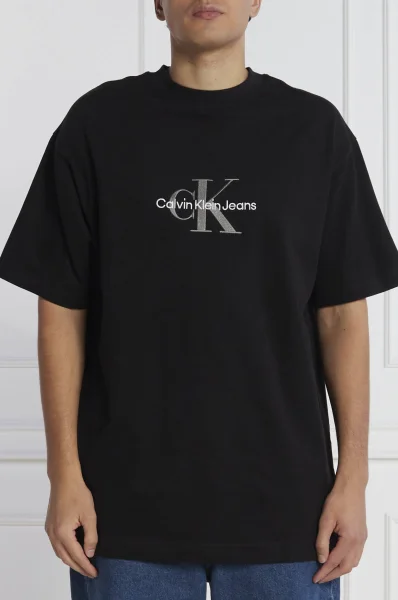 Relaxed T-shirt Black MONOLOGO fit | JEANS KLEIN CALVIN ARCHIVAL |