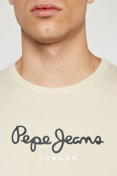 Футболка | Regular Fit Pepe Jeans London бежевий