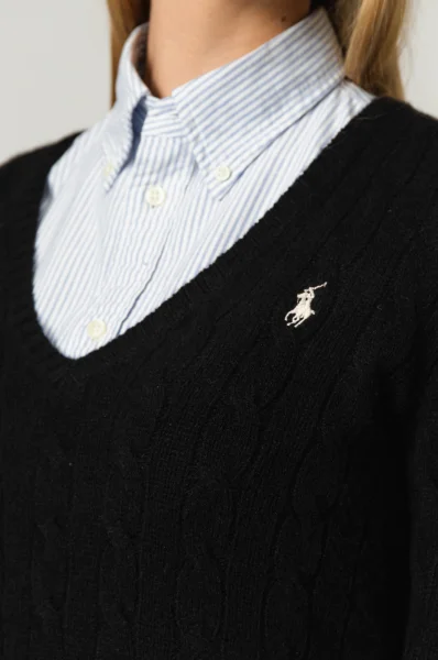 Wool sweater | Regular Fit | with addition of cashmere POLO RALPH LAUREN black