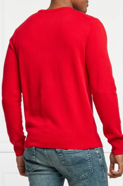 Sweter HERON | Regular Fit | z dodatkiem wełny i kaszmiru ST.Barth czerwony
