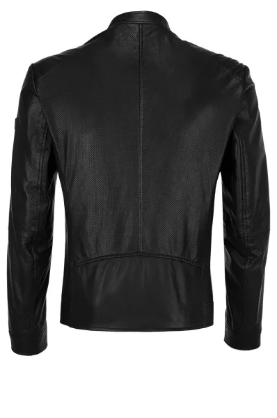 Jowen Leather Jacket BOSS ORANGE black
