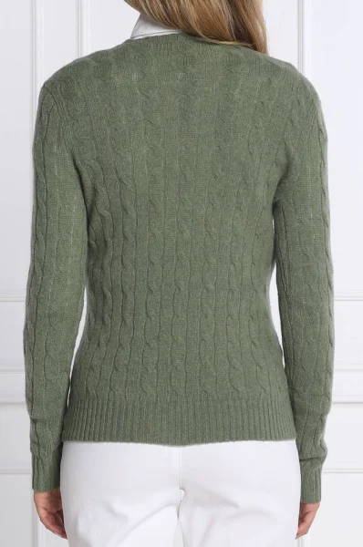 бавовняний светр | regular fit | з додаванням кашеміру POLO RALPH LAUREN оливковий
