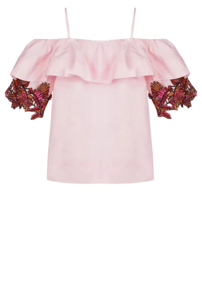 Bluzka Brigit | Regular Fit Pinko pudrowy róż