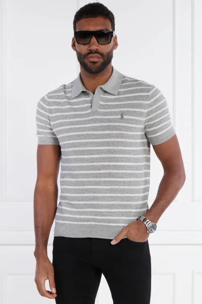 Polo SSTXTSTRIPJC | Regular Fit | with addition of linen POLO RALPH LAUREN gray