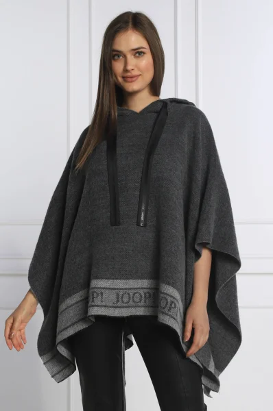 Poncho | Relaxed fit | with addition of wool Joop! gray